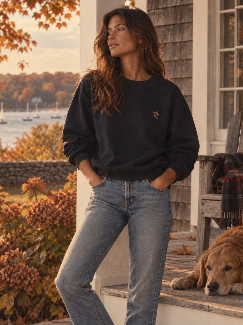 Ralph Lauren Vintage Crewneck Sweatshirt Black Size L / Fits Women’s Small